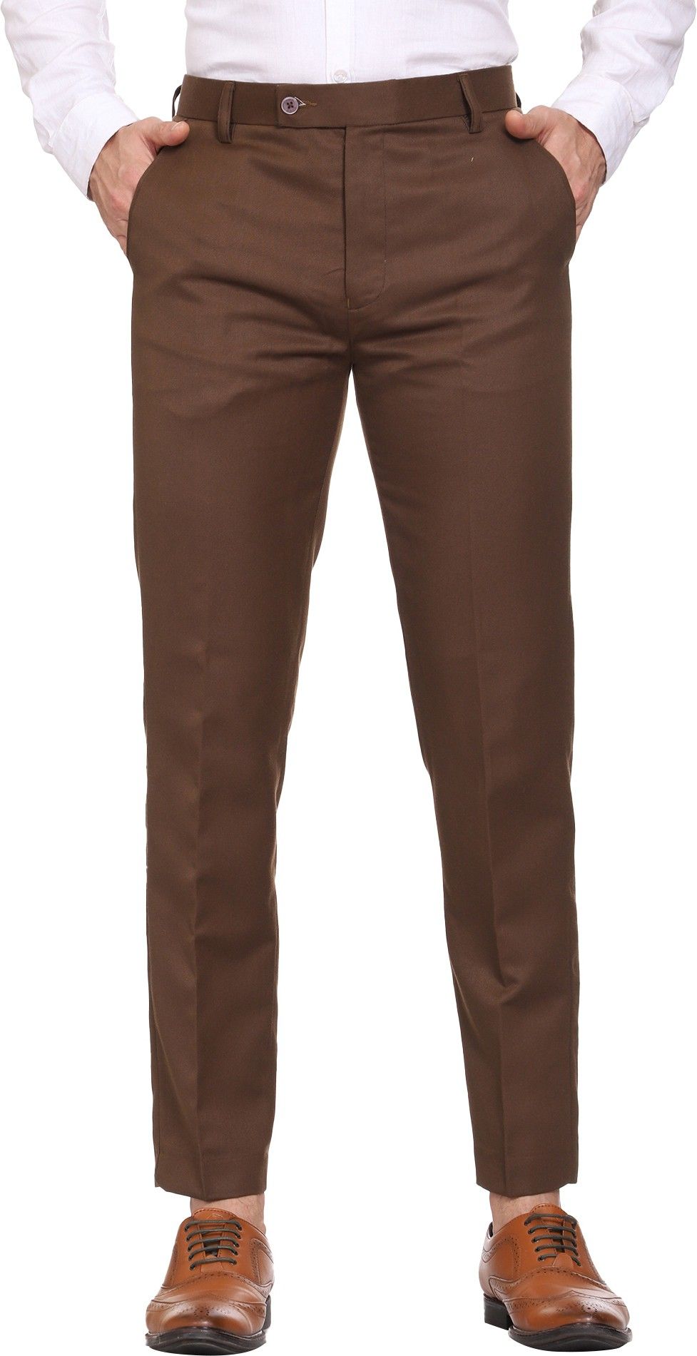 Men Slim Fit Multicolor Polycotton Trousers-image-24