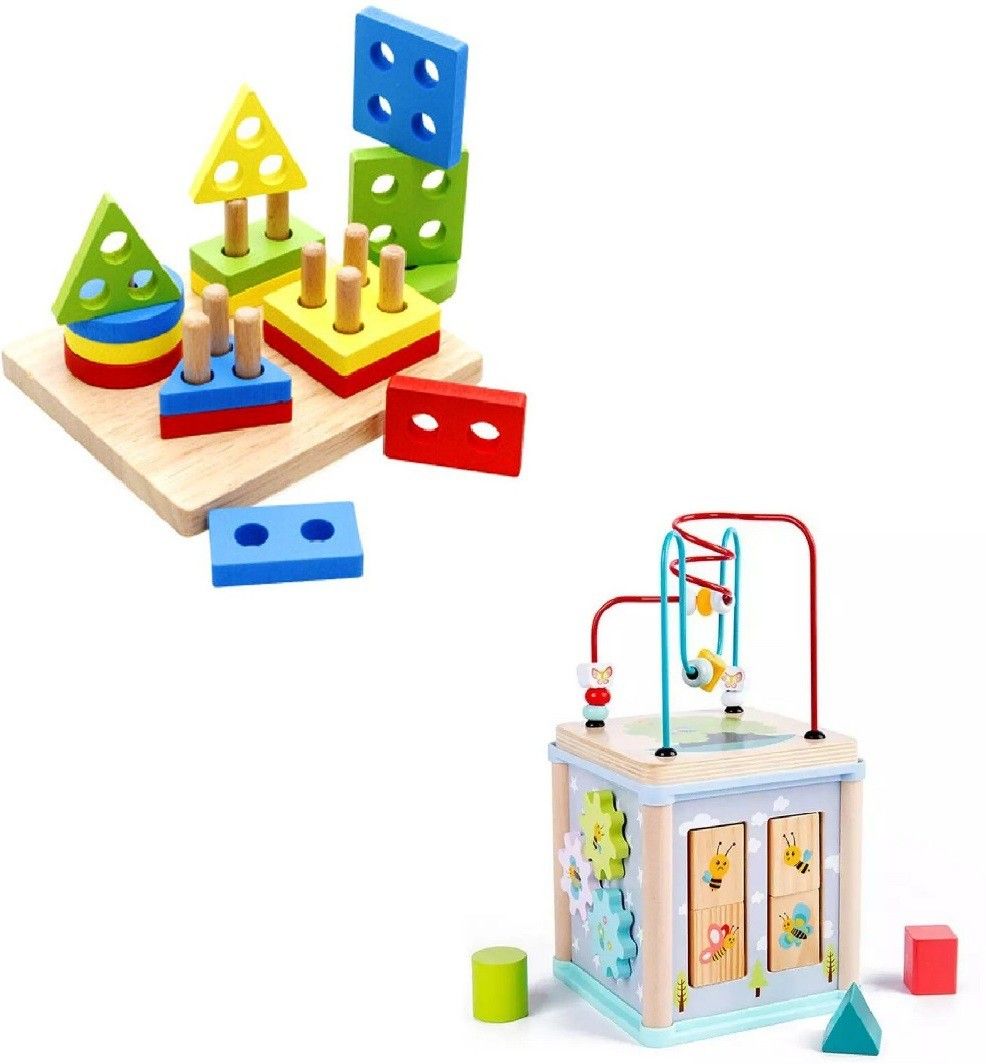 Multifunctional Bead Box and Shape sorting combo toy-image-26