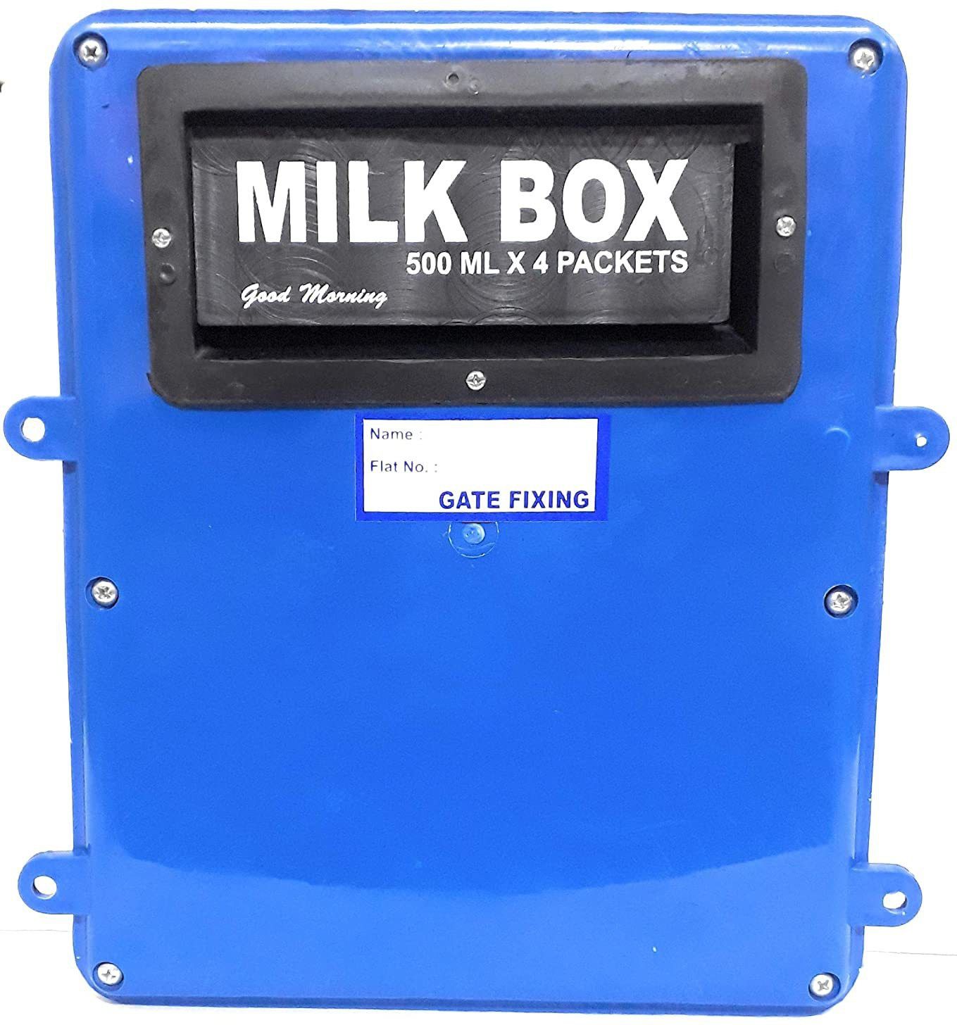 The Game Begins Gate Fixing Milk Box Ideal for Every Home.Blue Color Safe Storage Box for Daily Milk Packets Post Mounted Mailbox