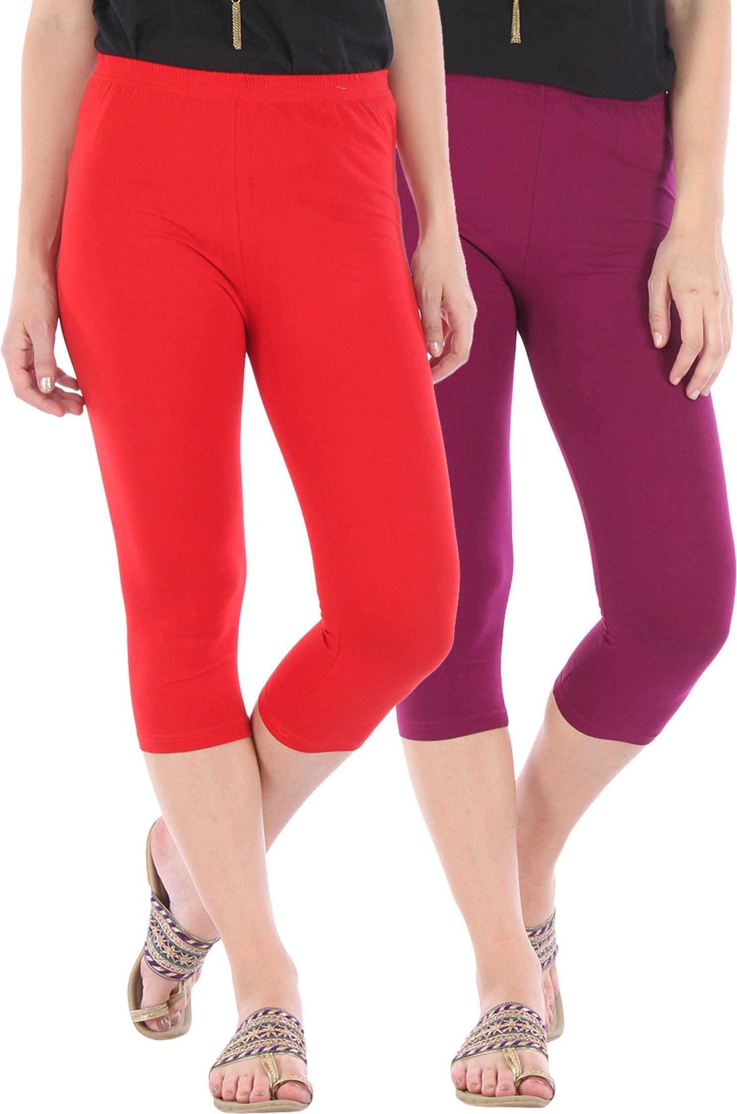bitterlime Solid Women Three Fourths-picture-40
