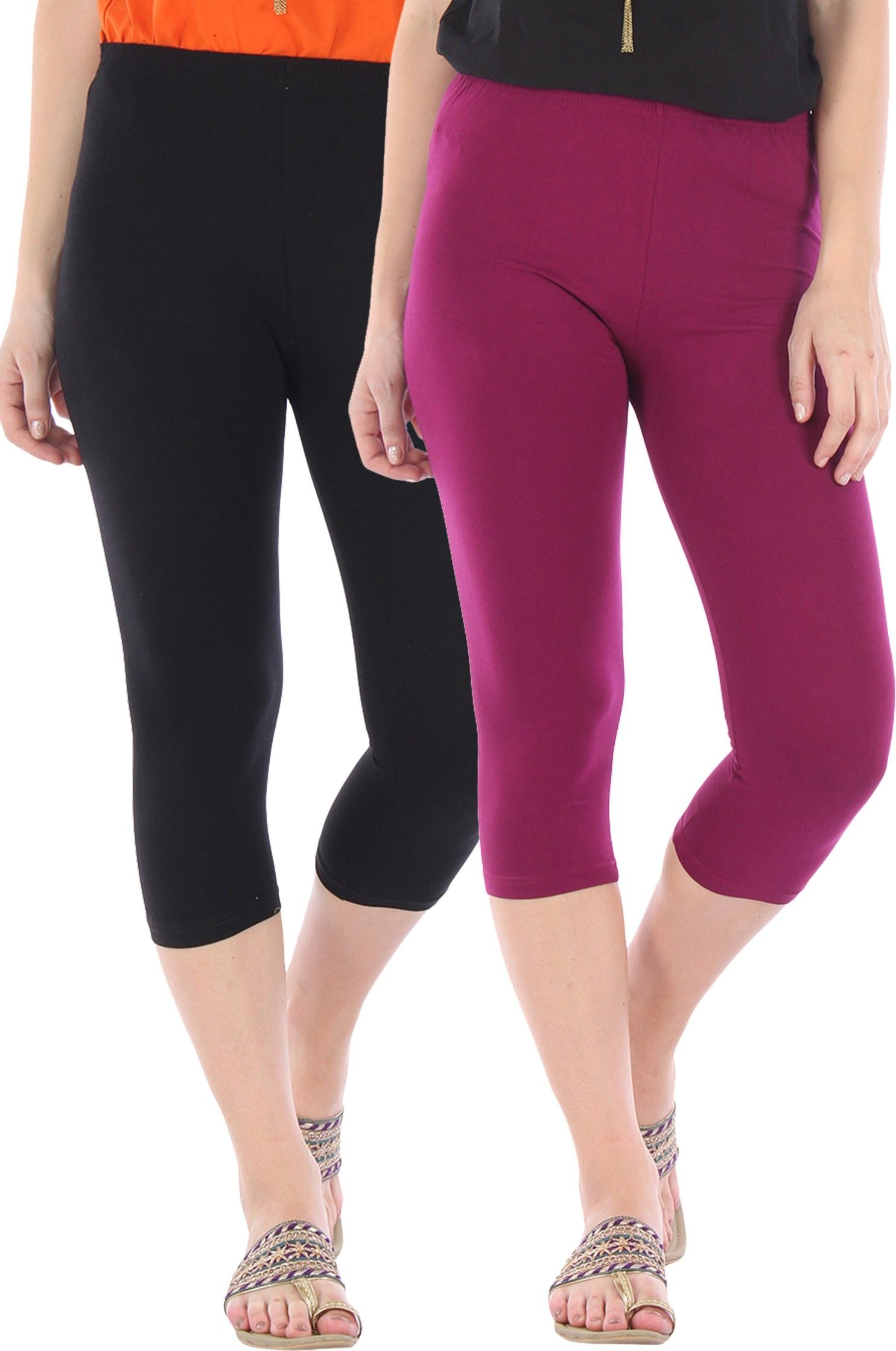 bitterlime Solid Women Three Fourths-picture-17