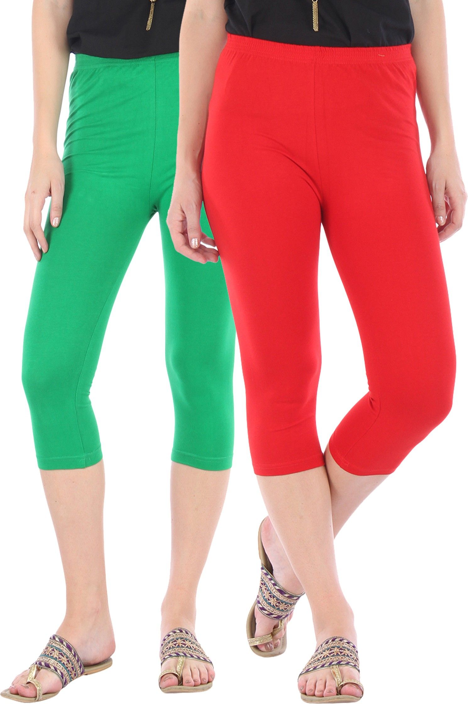 bitterlime Solid Women Three Fourths-picture-45