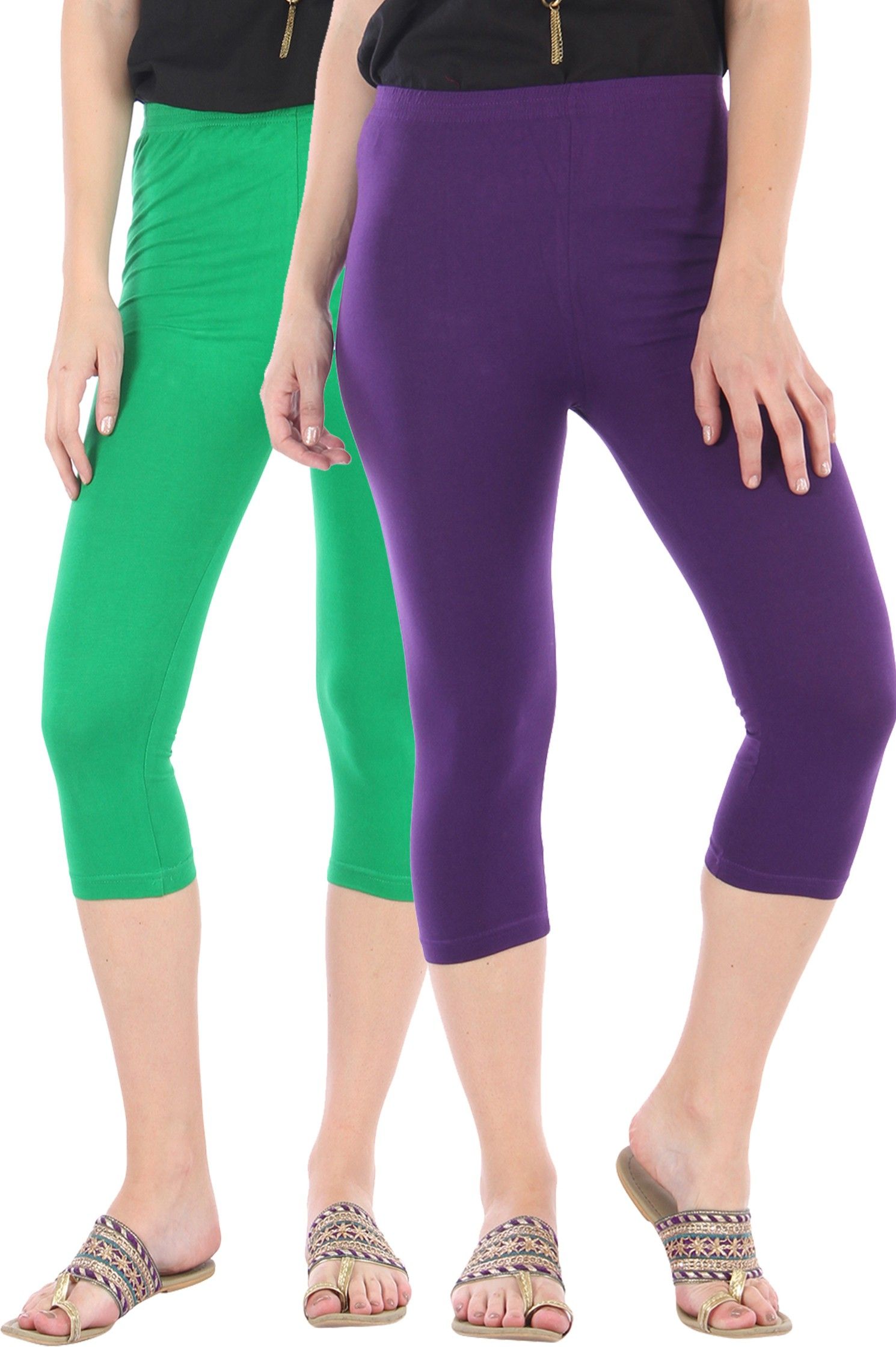 bitterlime Solid Women Three Fourths-picture-34