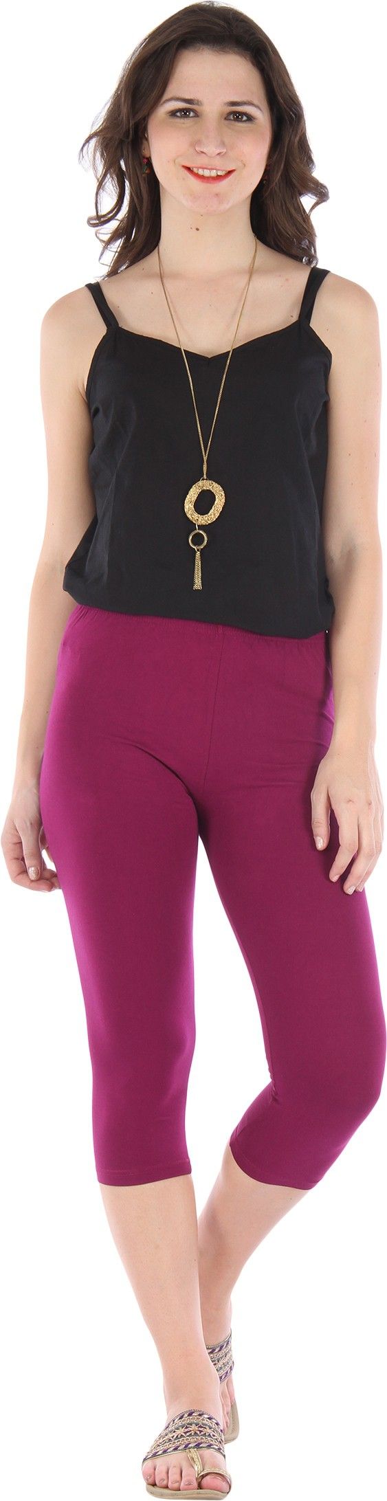 bitterlime Solid Women Three Fourths-picture-31