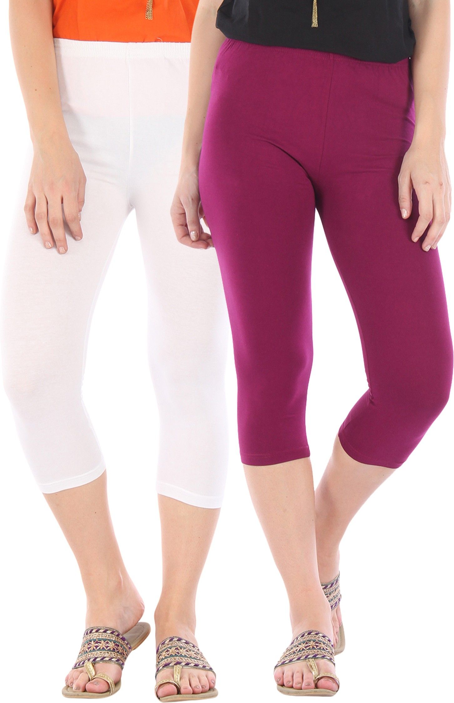 bitterlime Solid Women Three Fourths-picture-15