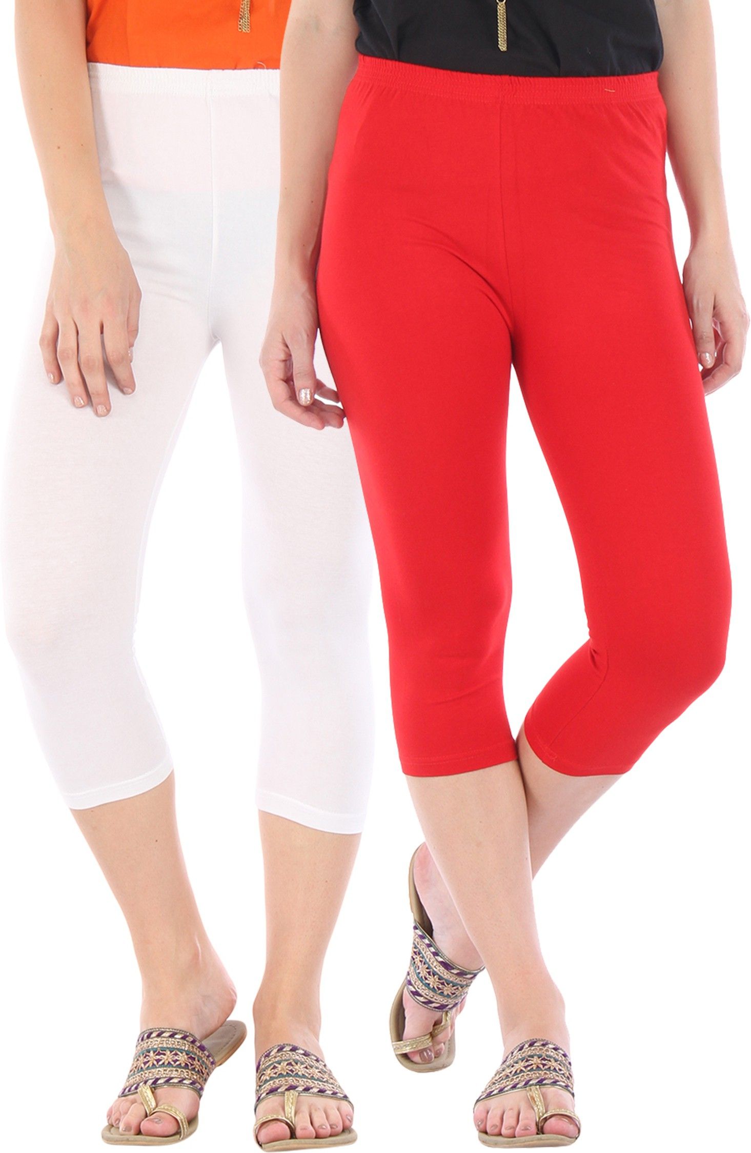 bitterlime Solid Women Three Fourths-picture-20