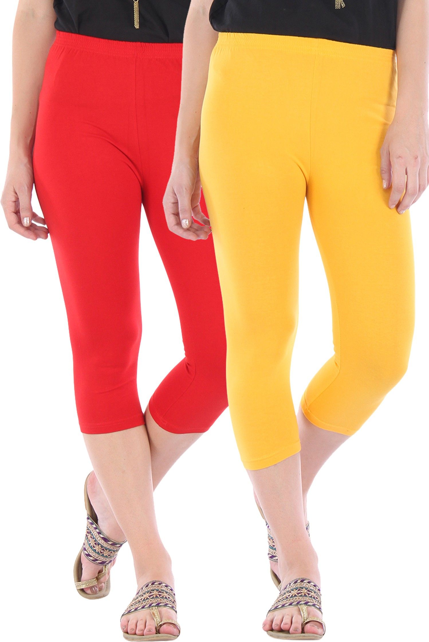 bitterlime Solid Women Three Fourths-picture-23