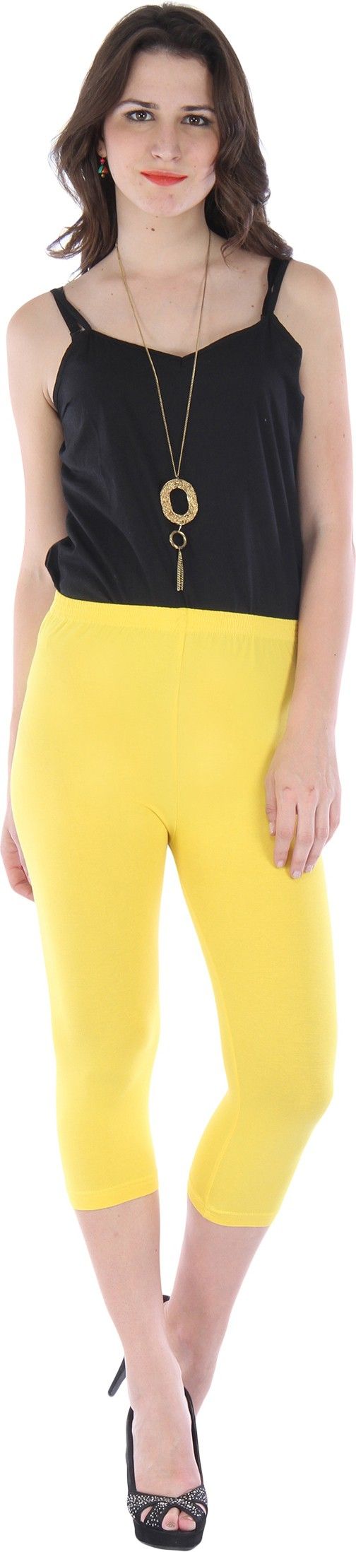 bitterlime Solid Women Three Fourths-picture-29