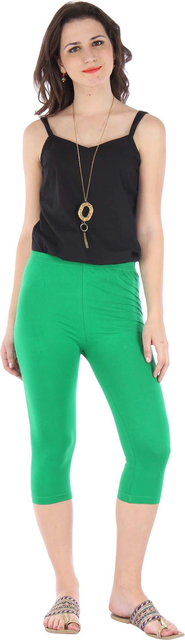 bitterlime Solid Women Three Fourths-picture-11