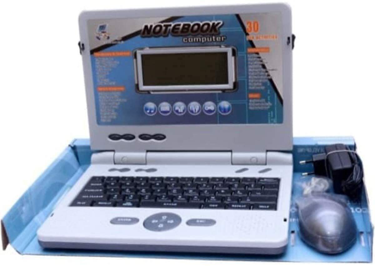 Educational Notebook Computer with 30 Activities & Games Kid's Laptop - Kids 30 Activity Laptop Learning Machine Laptop with Mouse - Educational Toy Laptop for Kids, Play and Learn English Word Letter Logic Math Calculation Memory Game (Multicolor)