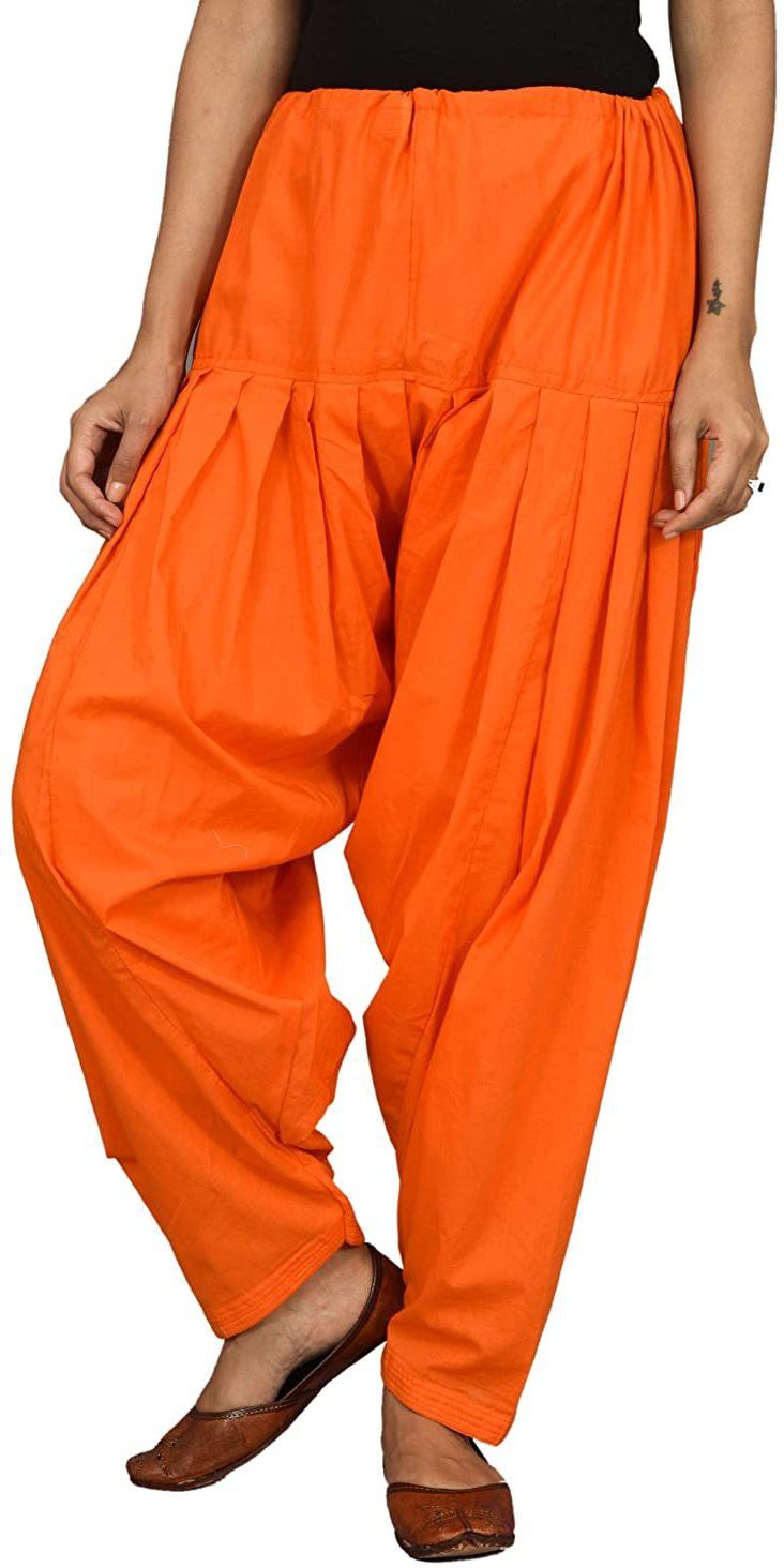 prabha creations Pure Cotton Solid Women ["Orange"] Salwar-picture-28