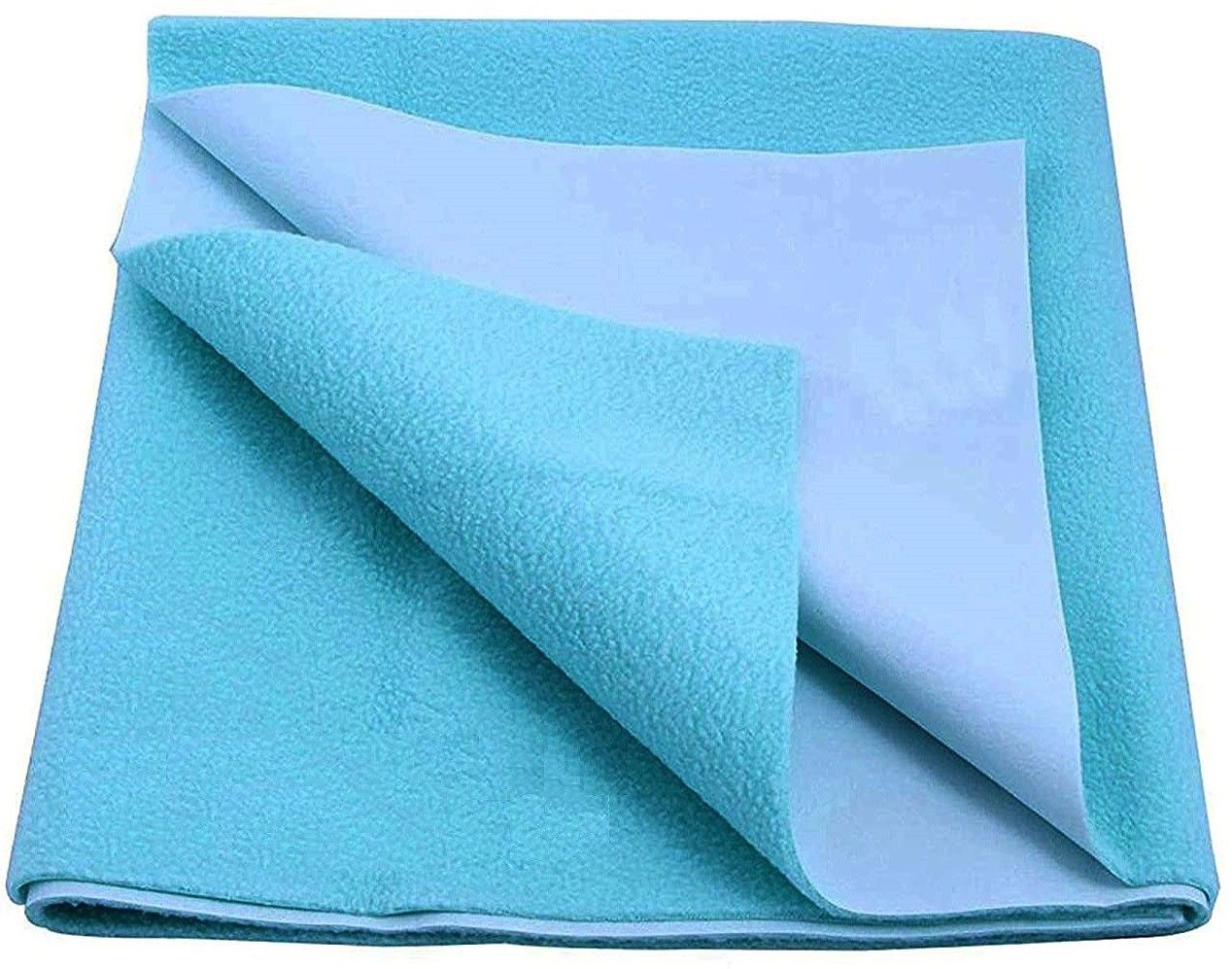 adnate Waterproof & Washable Instadry Extra Absorbent Baby Dry Sheet & Bed Protector / Crib Sheet - Size Large 55x39 Inches / 140X100 Cms(Peacock blue) Bed Protecting Mat Crib-picture-13