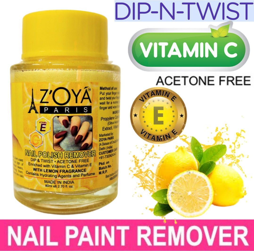 PREMIUM QUALITY Dip & Twist Instant Nail Paint Remover With LEMON Fragrance: - Acetone Free, Enriched with Vitamin C or Vitamin E. Contains Hydrating Agents & Perfume-image-44