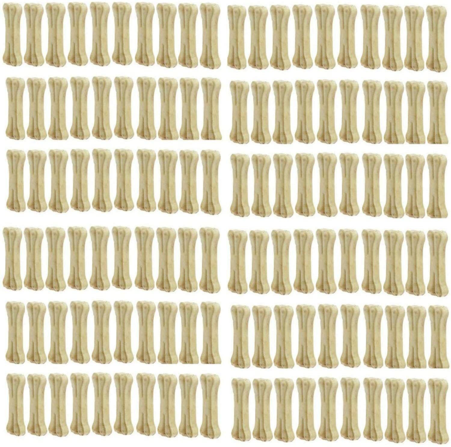 Dog Chew Bone 4 Inches Rawhide Pressed Bone Calcium Treat Dog Bones (4 Inch 5 Kg.) Beef Dog Chew-image-23