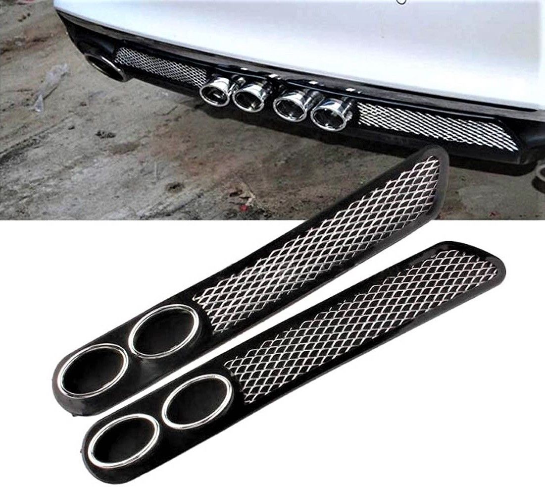 Premium Universal Car Rear Dual Tip Bumper Lip Diffuser Car Back Bumper Spoiler Lip Splitter Chrome for All Cars Universal Car Beading Roll For Bumper, Grill and Garnish Cover, Door, Trunk, Hood, Window Sill-image-38