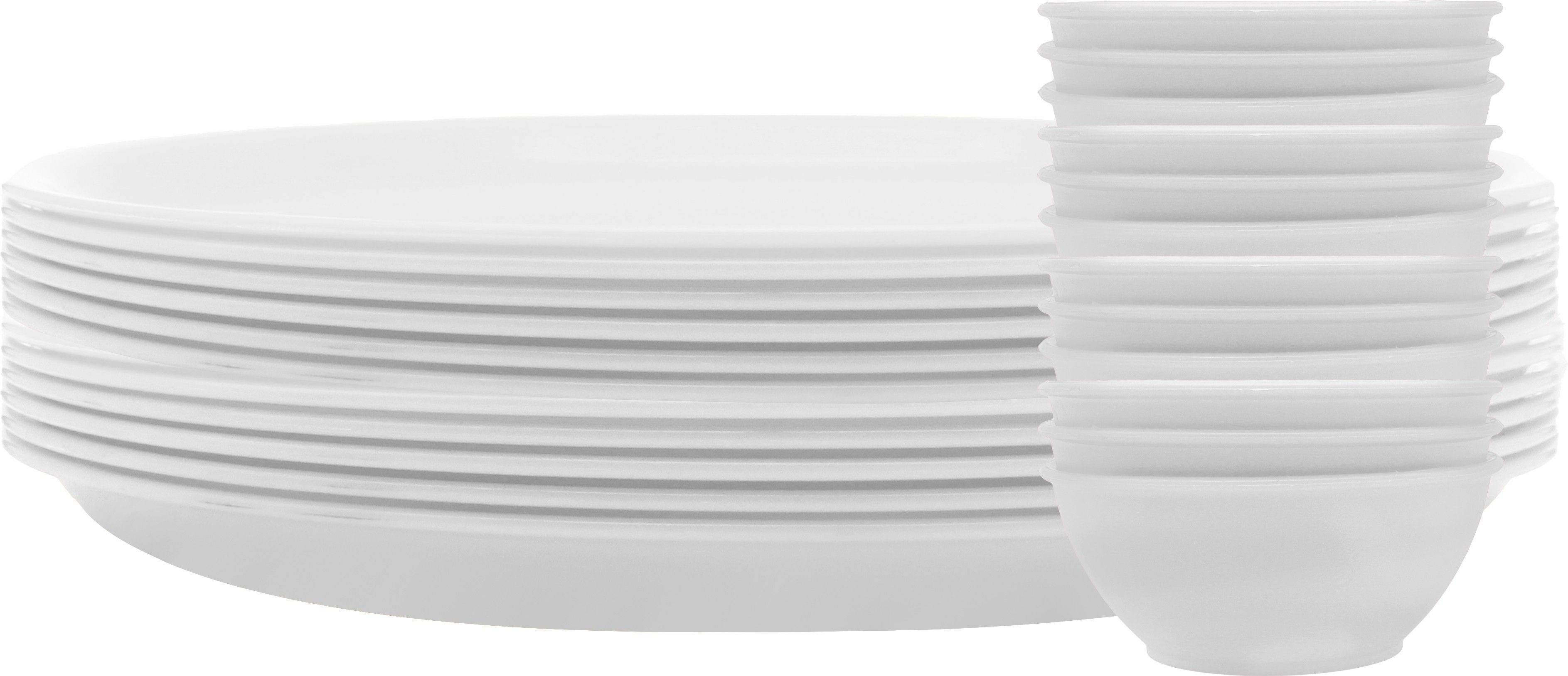 Unbreakable Round Full White Dinner Plates (Pack of 6 Plates) Tray-image-27