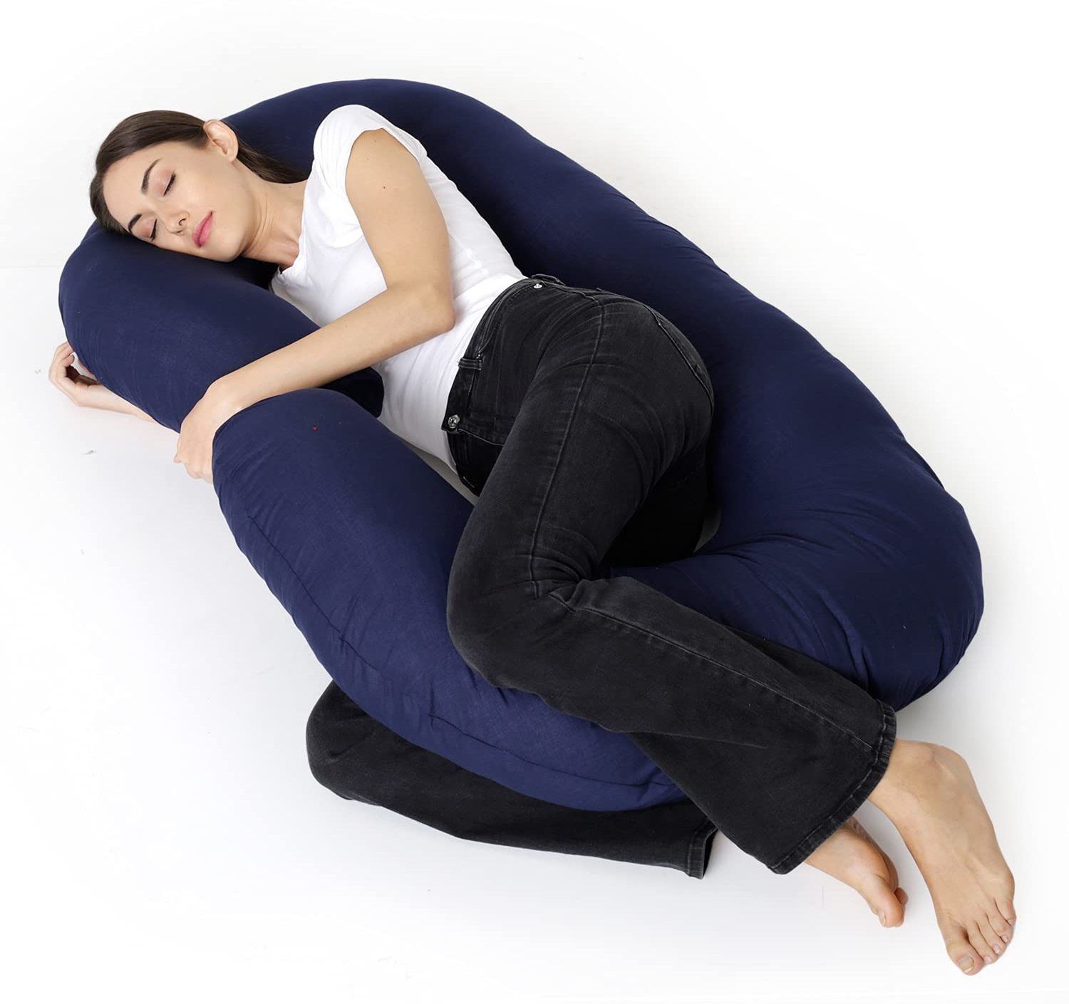 momsyard Polyester Fibre Solid Pregnancy Pillow Pack of 1-picture-26