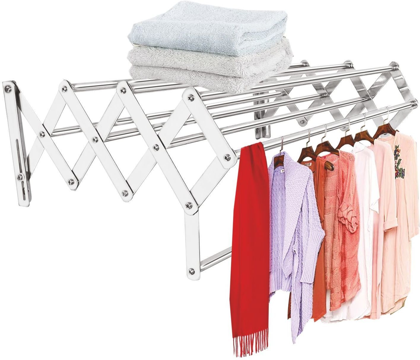 Stainless Steel Anti-Rust Towel Holder (24 Inch) / Cloth Hanger / Bathroom Holder / Cloth Dryer / Towel Hanger / Towel Rack For Bathroom Silver Towel Holder-image-43