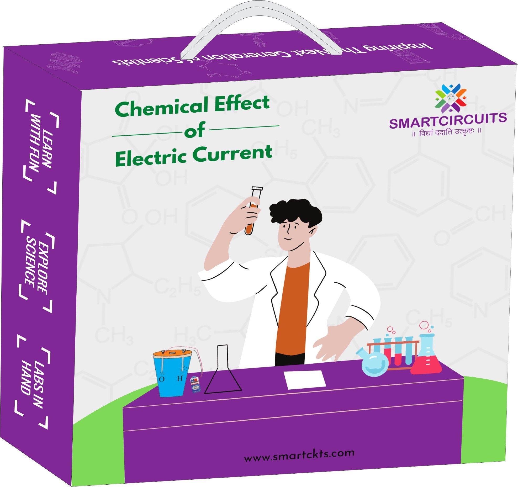 Electrolysis Electroplating Conductivity Test STEM Chemistry Kit For Kids 10 11 12 13 year old Boys & Girls| Magic Water Bubbles Battery operated Lab Experiment Project DIY Kit | Learning & Educational Gif, Made in India-image-31