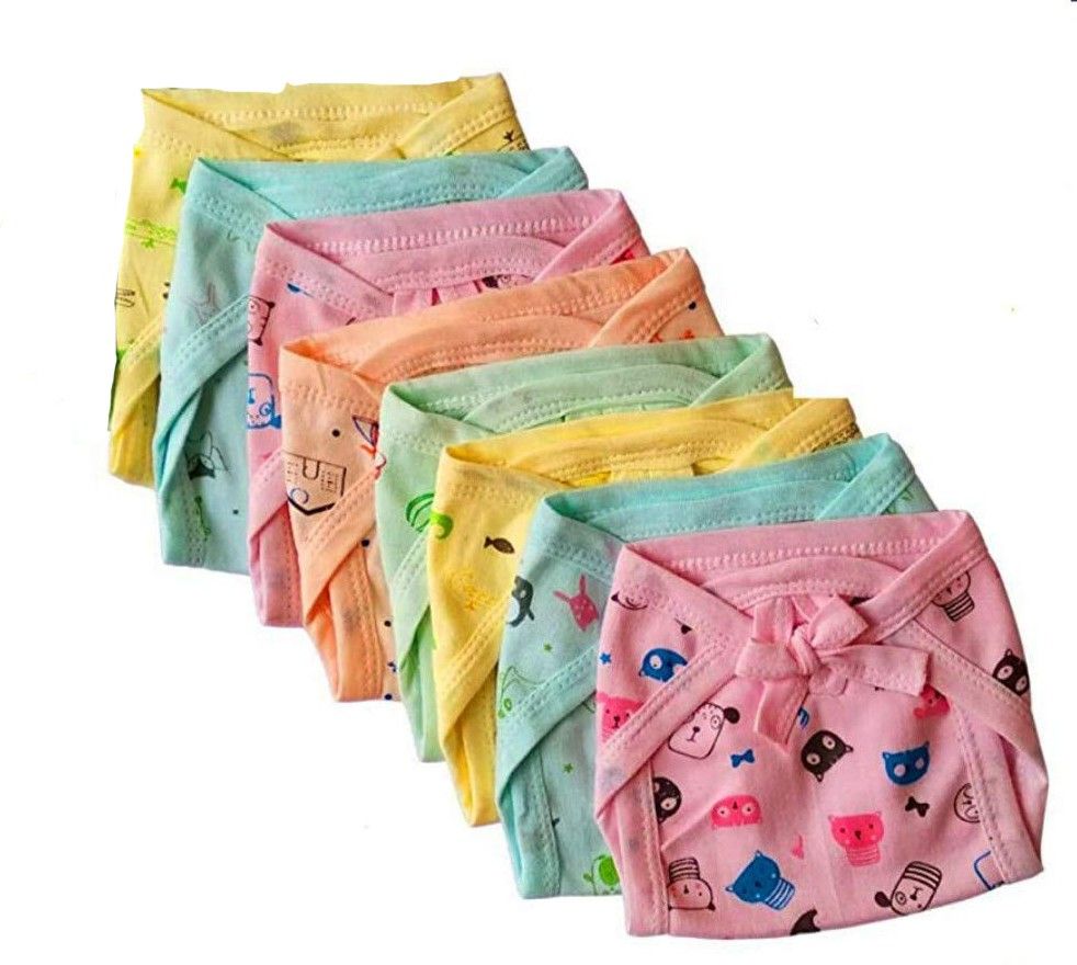 New Born Baby Nappy for Washable Reusable Kids Hosiery Cotton Cloth Nappies| Cloth Langot for Babies # 0-6 Months # Washable and Reusable # Pack of 8