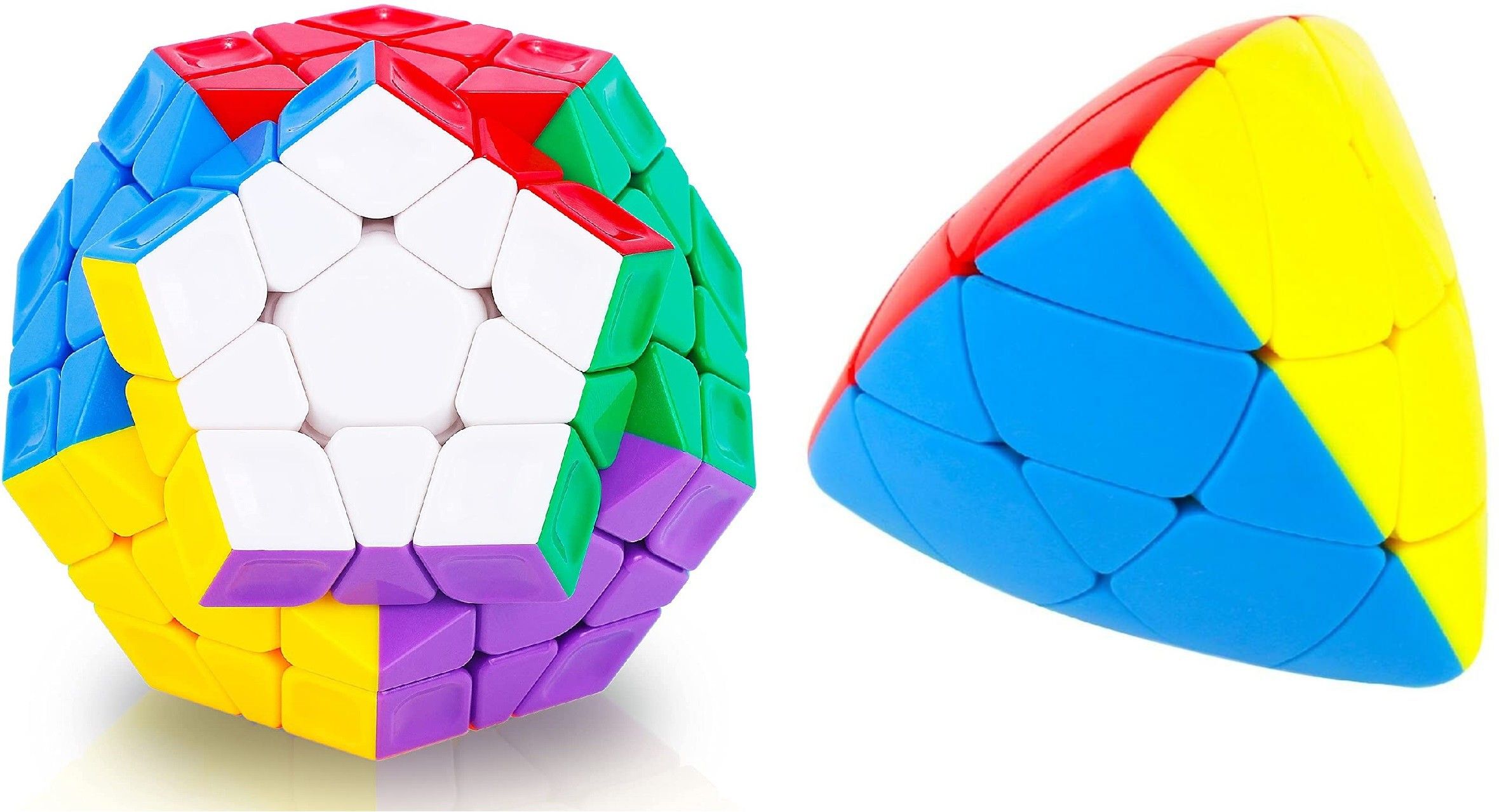 3 X 3 Megaminx Sculpted Stickerless Pentagon cube and mastermorphix cube Triangle High Speed Stickerless Cube combo pack of 2-image-37