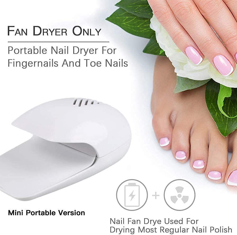 Portable Mini Touch Dryer Fan for Curing Nail Gel Polish Winds Uniform Nail Polish Dryer-image-12