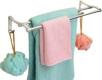 filox Stainless Steel Straight Towel Holder/Towel Hanger/Towel Rod/Towel Bar for Bathroom and Kitchen (Chrome Finish) (24 INCH, 2 Strap) Silver Towel Holder-picture-40