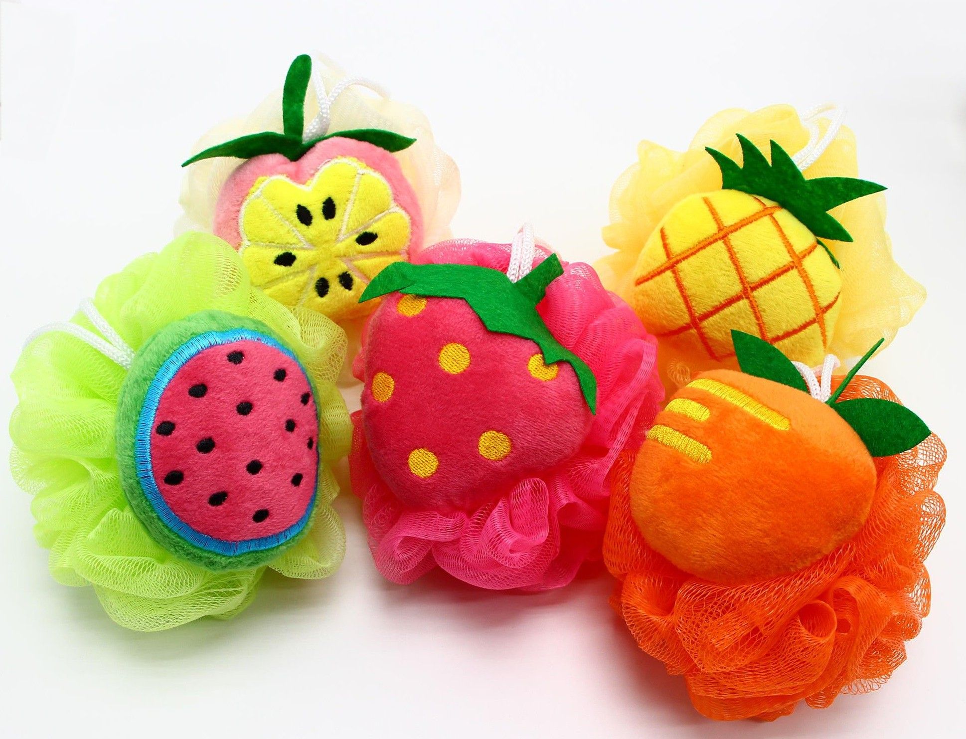 Fruit design baby cleaning body shower soft scrubber loofahs for women men and kids (multi pattern - 2 pcs)-image-30