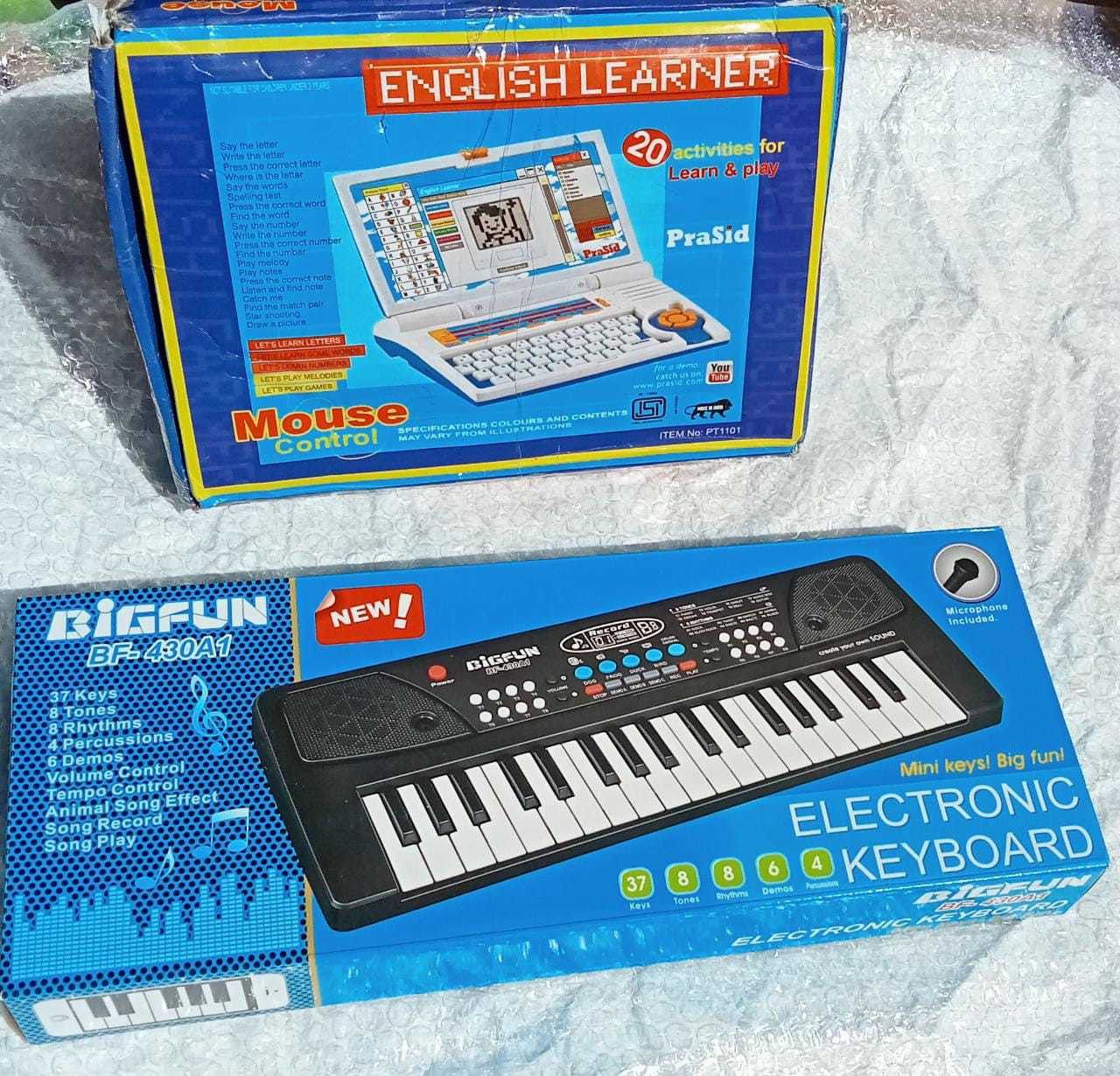 combo Piano Keyboard, Portable Electronic Keyboards for Beginners, Piano for Kids with Microphone, 37 Keys Kid Musical Toys Pianos with Laptop, LED Display, with Music, Educational Kids Laptop Learner with LED Screen Multicolor-image-10