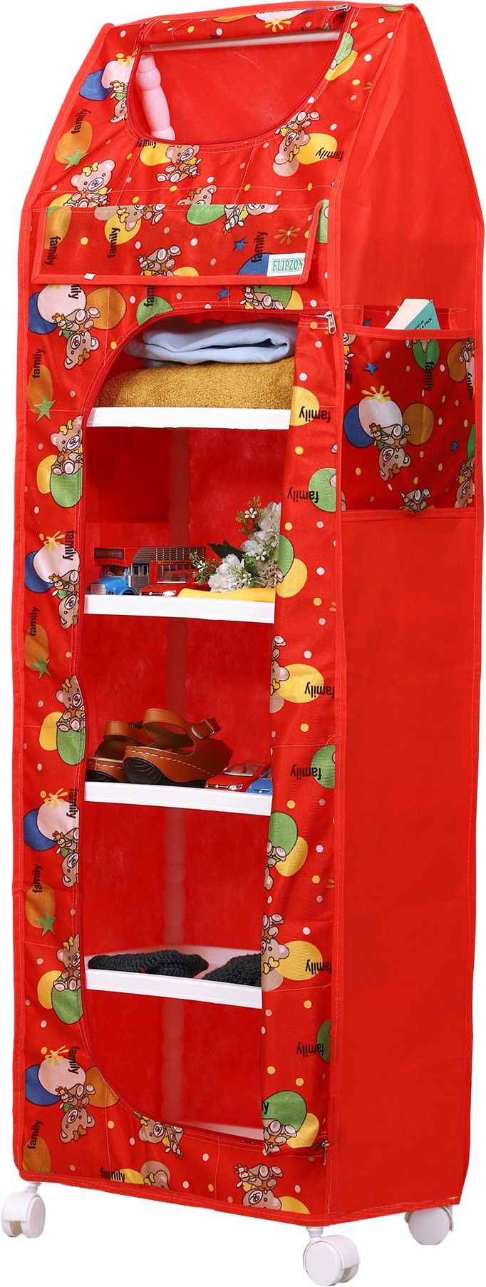 flipzon Baby 6 Shelve Unbreakable Material PVC Collapsible Wardrobe-picture-9