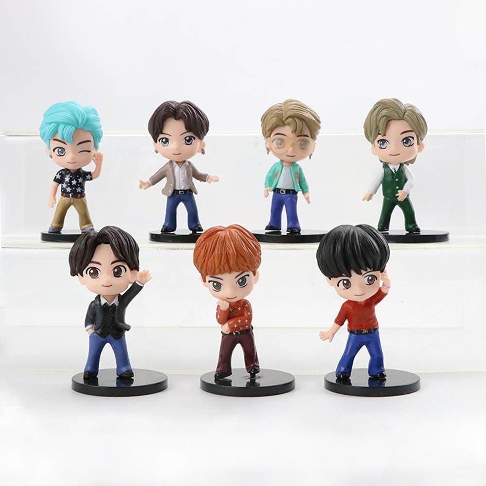 BTS Tiny Tan - Dynamite Dancing Dolls - Set Of 7(Size - 8 cm)