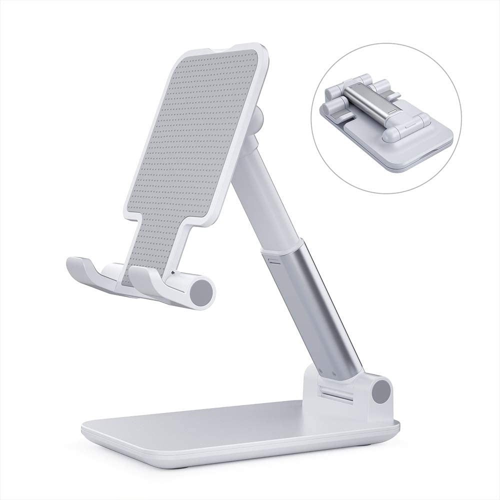 WHISTLE9 New Angle Height Adjustable Mobile Phone Holder, Table Stand, Fordable Mobile Phone Stand, Single Gimbal for Mobile-image-1