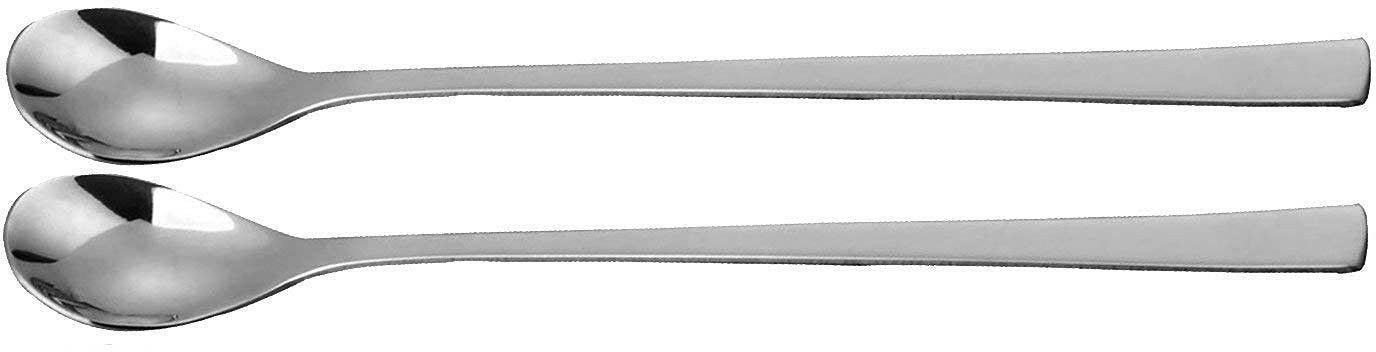 shahan Long Handle Spoon , Food Grade Stainless Steel (Pack of 2) Stainless Steel Coffee Spoon, Cream Spoon, Dessert Spoon, Ice Tea Spoon, Ice-cream Spoon Set-picture-51