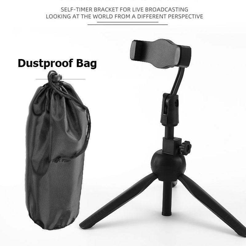 PULTO New Arrival Adjustable Phone Selfie Stick Desk Tripod Stand + Dustproof Bag 360 degree adjust tablet video micro mobile cell phone tripod holder stand Adjustable Desktop Microphone Tripod Microphone Stand Holder Support Display Holder Mobile Phone Stand Holders All Smartphone’s Multi-functional for Live Special Design for Streaming, Video Blogs, Online Classes Mobile Holderable Mobile Broadcast Stand Tripod, Monopod, Monopod Kit, Tripod Ball Head, Tripod Clamp, Tripod Bracket, Tripod Kit-image-27