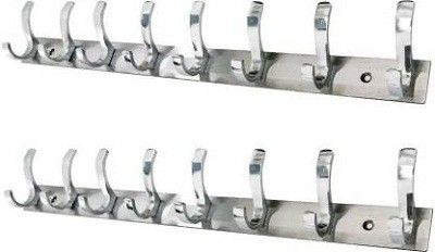 (pack of 2) s tone 8 hook wall hanger cloth hanger/door hanger/key holder/ hook rail hanger for clothes,keys,towel(pack of 2) door hanger