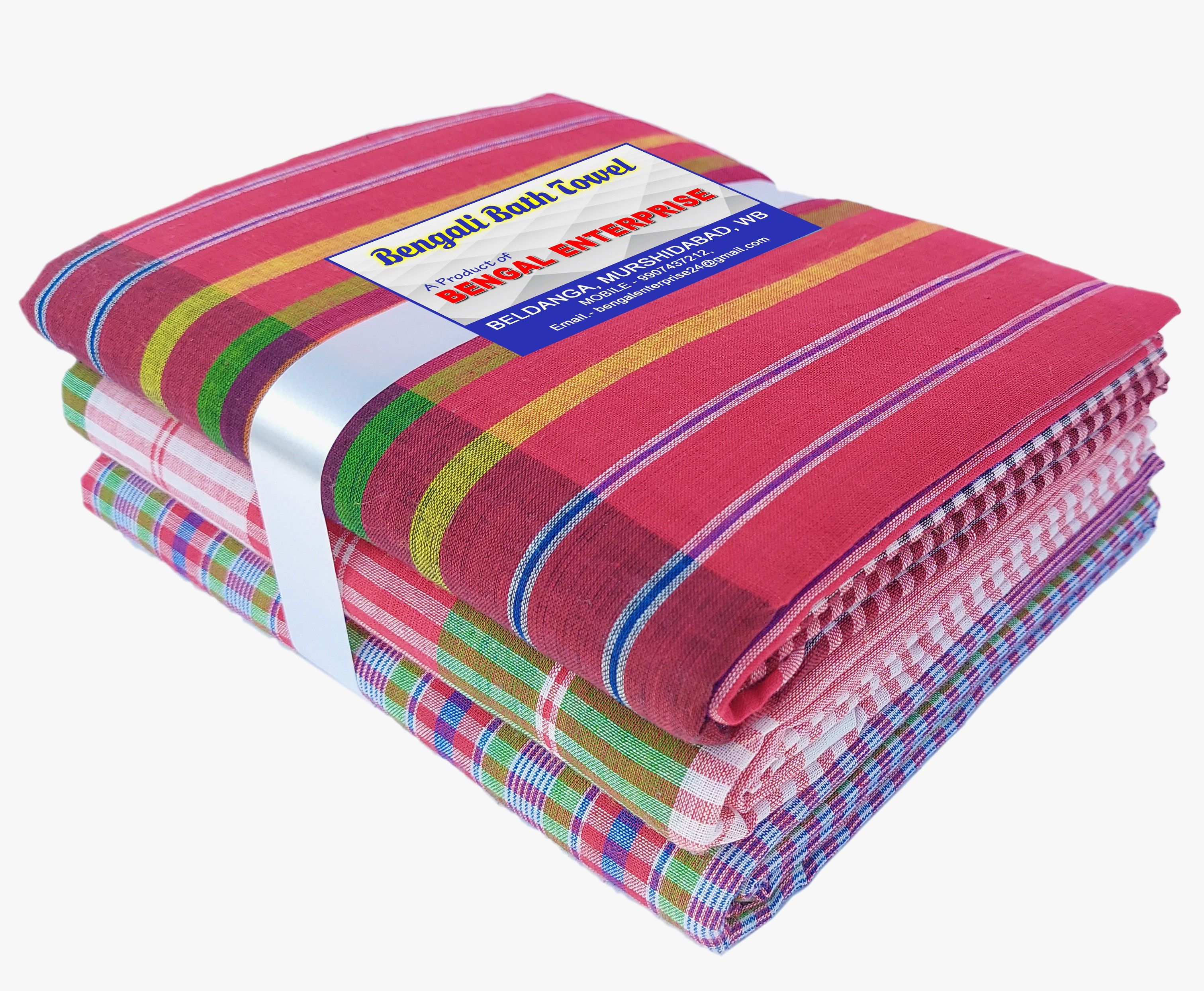 Cotton 300 GSM Bath, Beach, Hair Gamcha Set-image-18