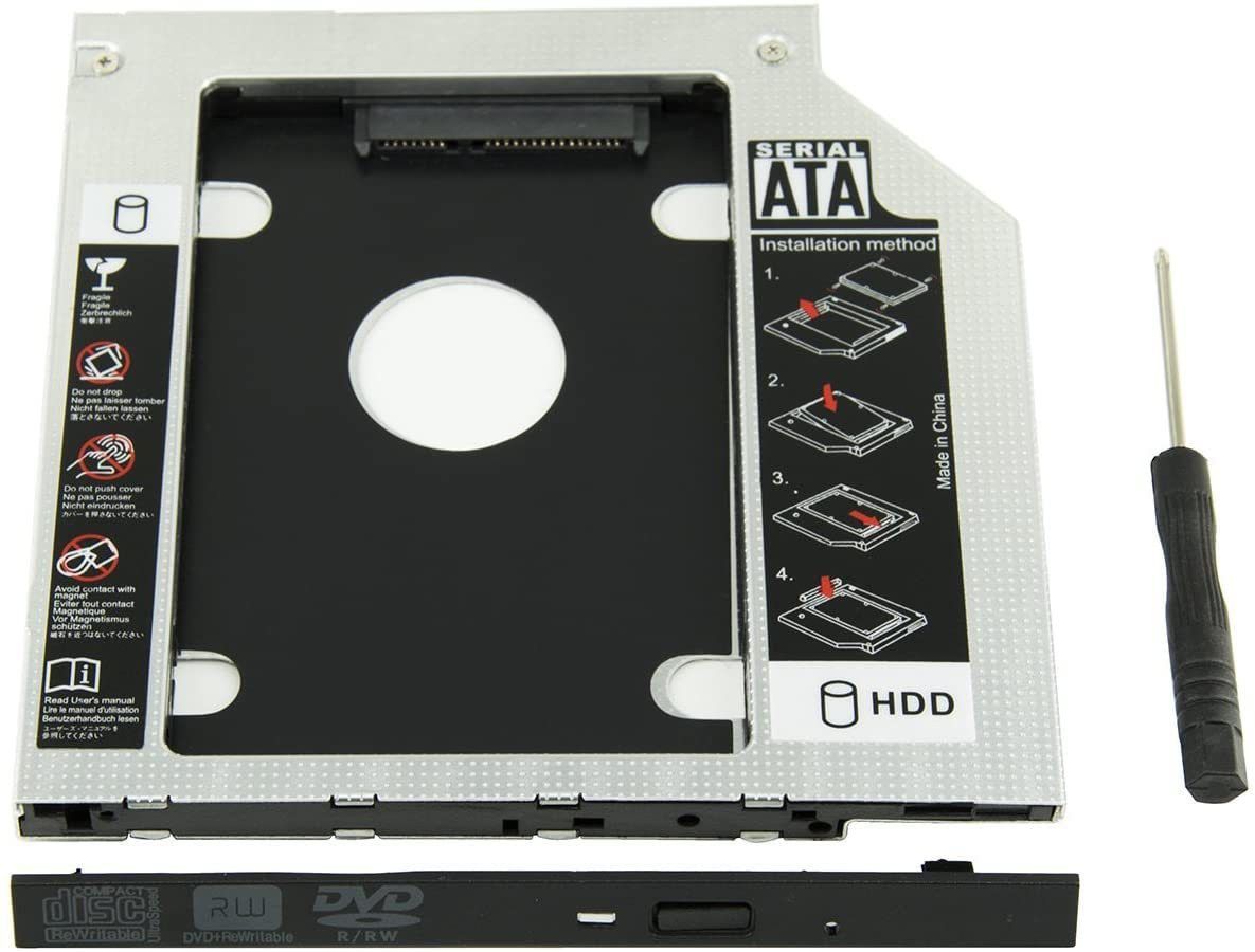 GIPTIP 12.7MM HDD CADDY 2.5'' Internal 2nd SATA CD/DVD-ROM to Expanded Data Storage 2.5 inch 12.7MM Universal HDD Caddy Internal Hard Drive Enclosure for All PC/Laptop-image-34