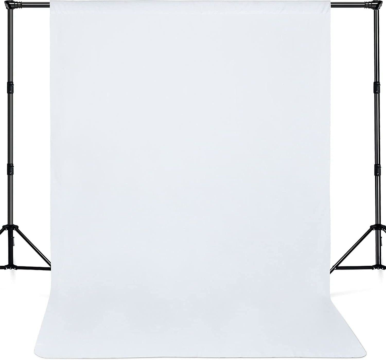 SIAMART 8FTX12FT White Photo Backdrop, Wrinkle-Resistant Photographic Studio Photo Backgrounds, Black Backdrop Solid Color Back Drop for Photo Video Studio ( Stand Not Included ) Reflector-image-31