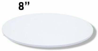 bakers4u MDF Round White Cake Board/Cake Base 8 Inch (Pack Of 5) Wooden Cake Server-picture-14