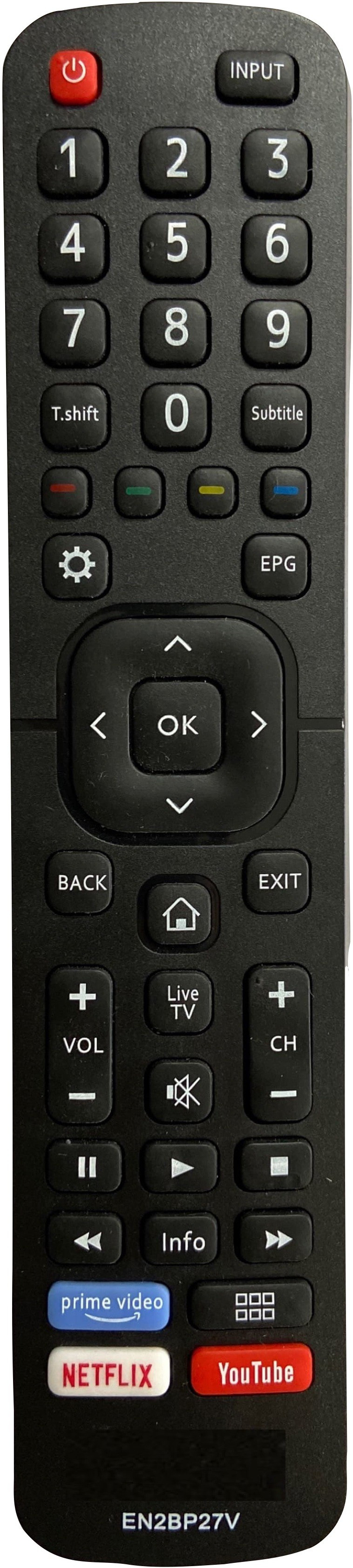 SHIELDGUARD Remote Compatible forLED TV Remote Control with Netflix & YouTube functions VU Remote Controller image 1