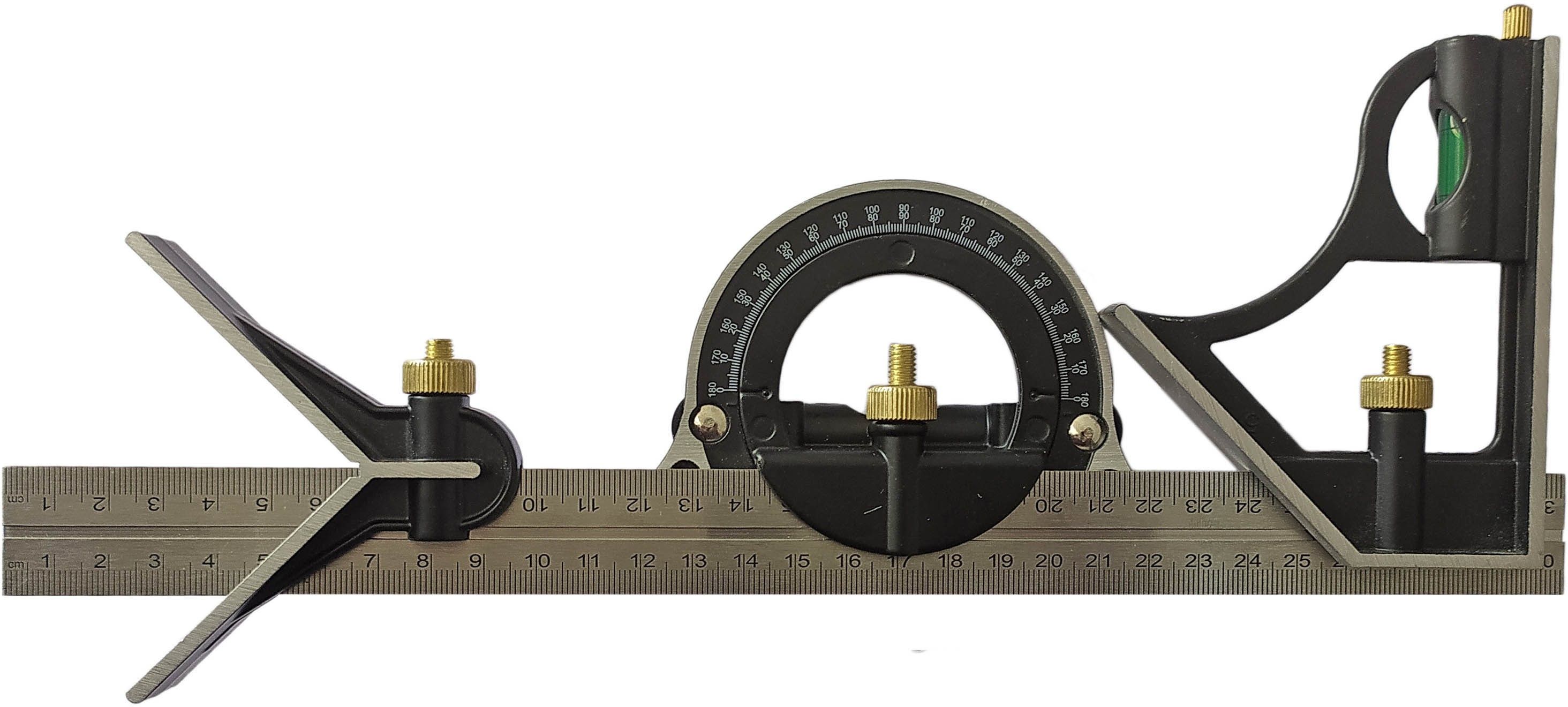 dumdaar 300MM Stainless Steel Multi-function Combination Ruler Precision Try Square Angle Finder Protractor Measuring Tool Set with 12” inch Blade| Adjustable Engineers Right Angle Ruler. Combination Square Combination Square-picture-15