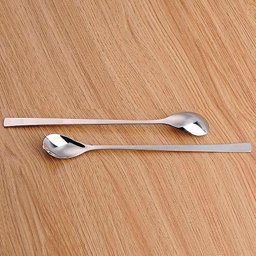 gift zone Long Handle Spoon For Ice-Cream and More Desserts , Food Grade Stainless Steel Stainless Steel Ice-cream Spoon Set-picture-12