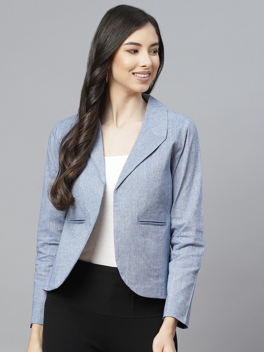 cottinfab Women Solid Single Breasted Party Blazer-picture-38