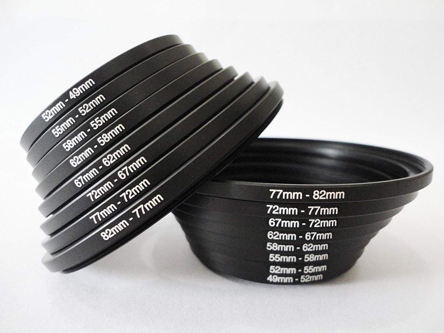 SUPERNIC Lens Filter Step Up And Step Down Rings Set 16Pcs 49 mm-82 mm And 82 mm-49Mm As HoodLens Hood-image-10
