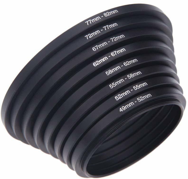 SUPERNIC Branded (Made in India) 49mm-82mm Lens Stepping Ring,Include 8 Stepping Rings 49mm-52mm, 52mm-55mm, 55mm-58mm, 58mm-62mm, 62mm-67mm, 67mm-72mm, 72mm-77mm,77mm-82mm Stepping Rings SetLens Hood-image-19