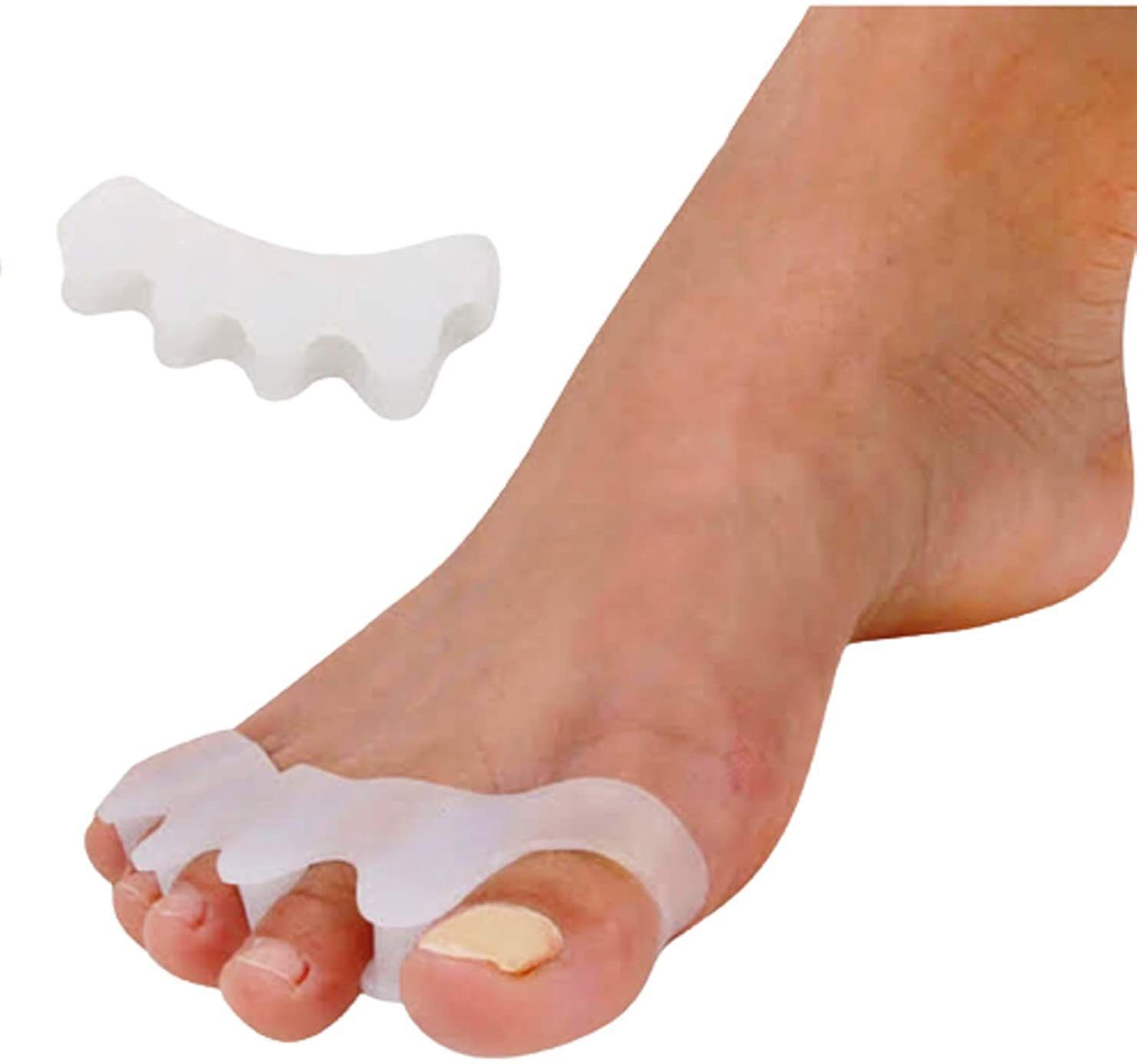 Silicone Foot Care Gel Bunion Protector Toe Separators Straightener Spreader Insloes Correctors Hallux Valgus Correction (PACK OF 1)-image-17