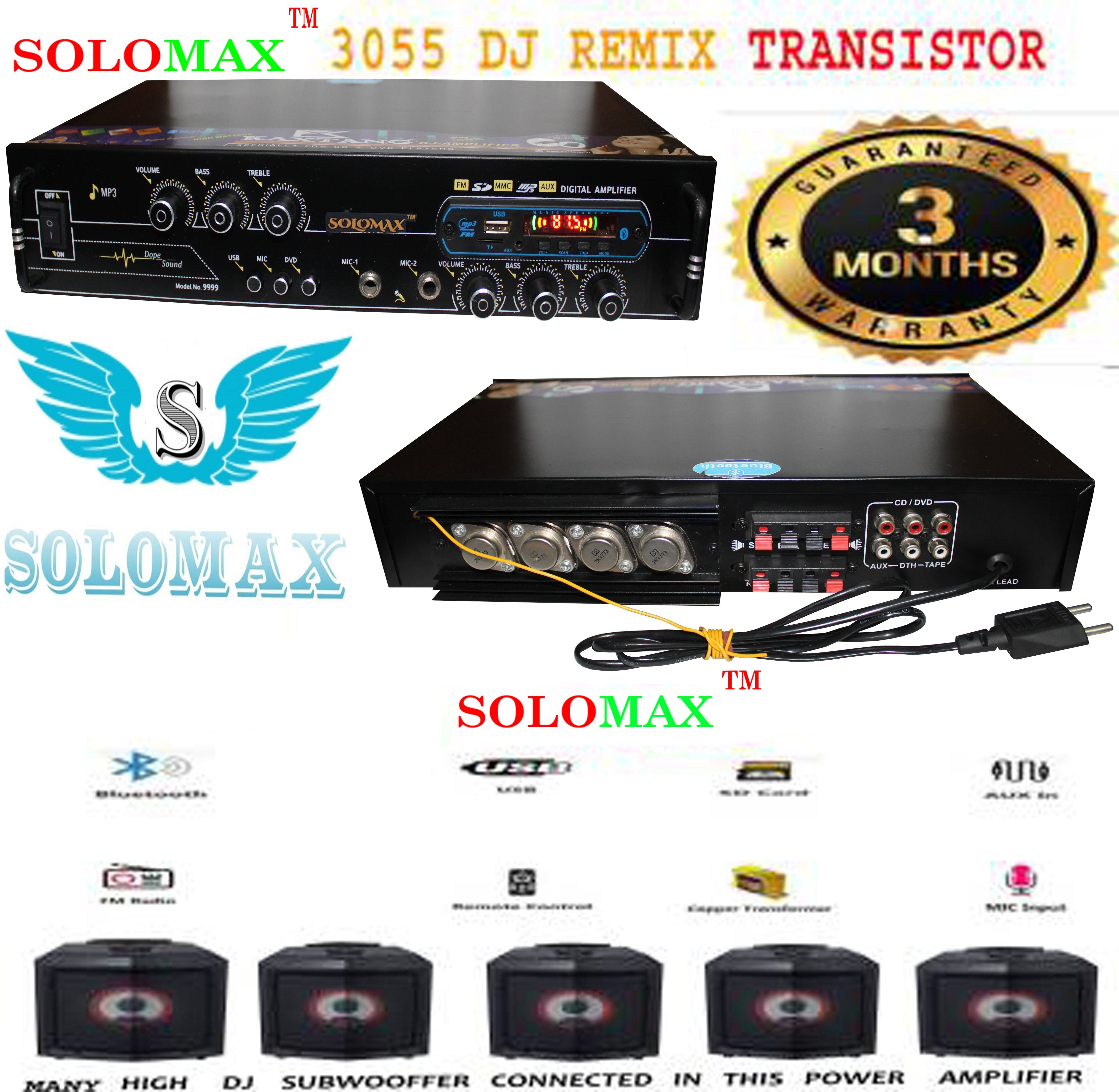 NEW SERIES METAL DJ REMIX ABSTRACT VERSION WITH BETTER SOUND QUALITY 4 Transistor 160 WATT USB SELECTOR MIC SELECTOR AND DVD SELECTOR WITH HEAVY HEAT SINK Double Mic TV/ DVD / BT / USB/SD Card /FM /AUX 5000 W AV Power Amplifier (Black) 260 W AV Power Amplifier-image-48
