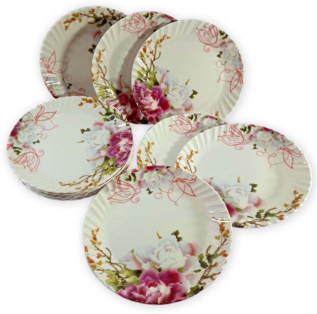 8 INCH HALF DINNER PLATE OF MELAMINE Half Plate (Random Graphics Design) Half Plate-image-16