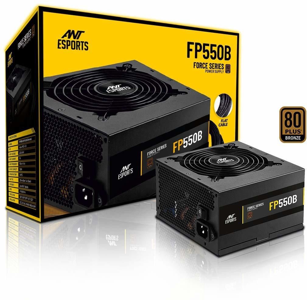 Ant Esports FP550B Power Supply 80 Plus Bronze Certified 550 Watts Gaming PSU with 6 SATA Cables