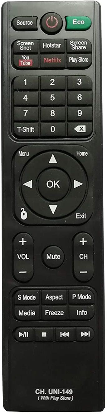 BhalTech CH UNI-149 4K UHD LED LCD Smart TV with Netflix YouTube Functions Compatible forWybor Remote Controller image 1